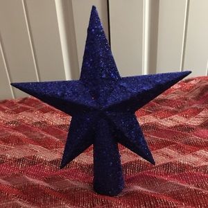 Glitter Blue Star Tree Topper!
